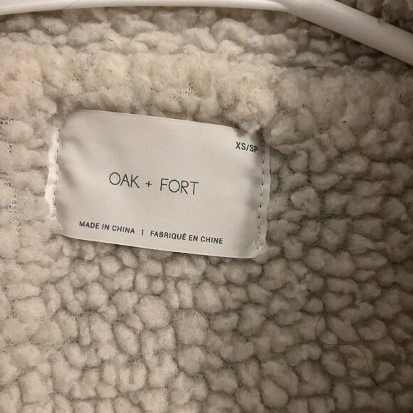 OAK + FORT Sherpa Lined Denim Coat - XS/S - Picture 5 of 5